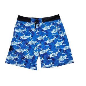 Mojo Sports Fishing Gear Board Shorts Marlin Breathable Swim Trunks Mens Size 38